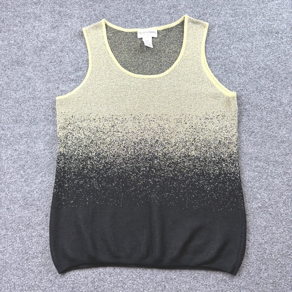 Draper's &‎ Damon's Petite Metallic Ombré Sleeveless Knit Top PXL